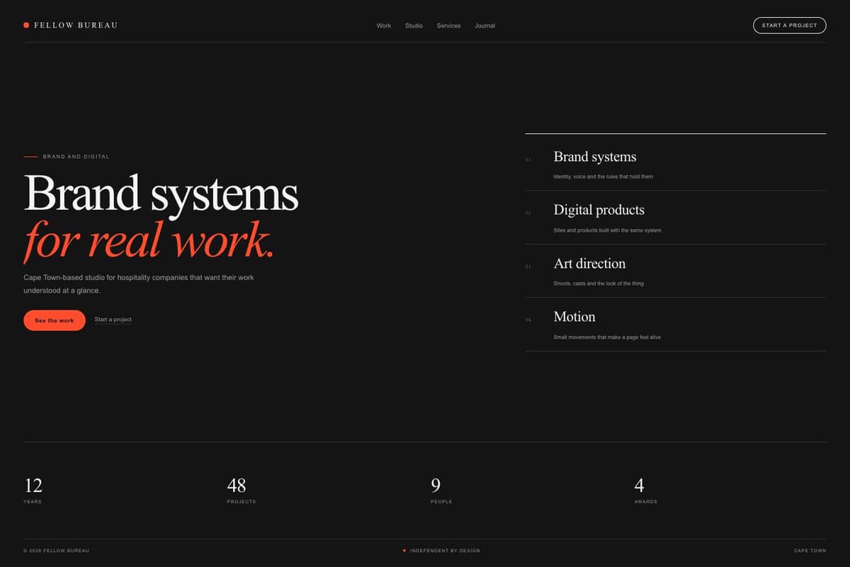 Fellow Bureau — full page preview