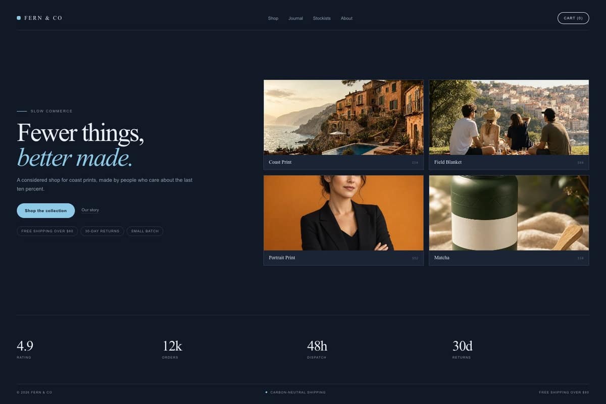 Fern & Co — full page preview