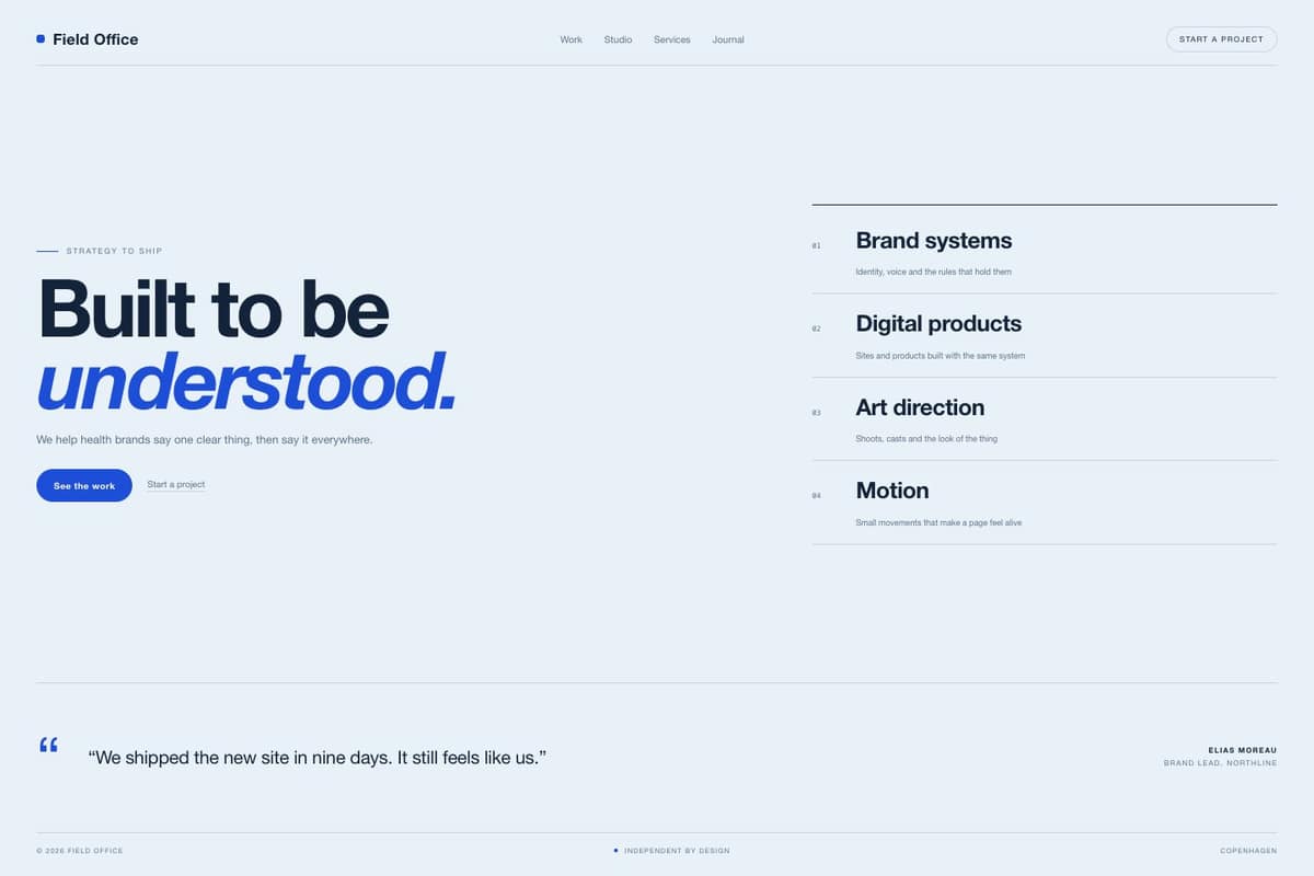 Field Office — full page preview
