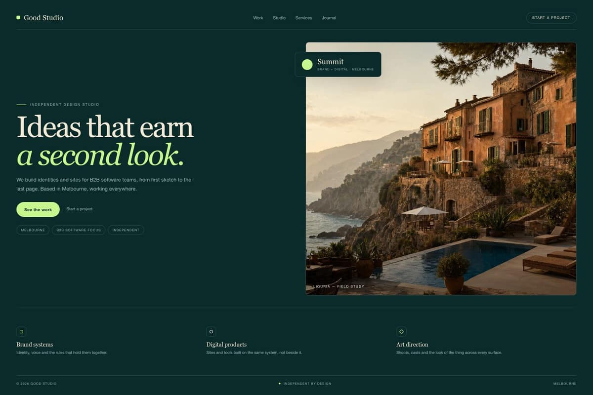 Good Studio — full page preview