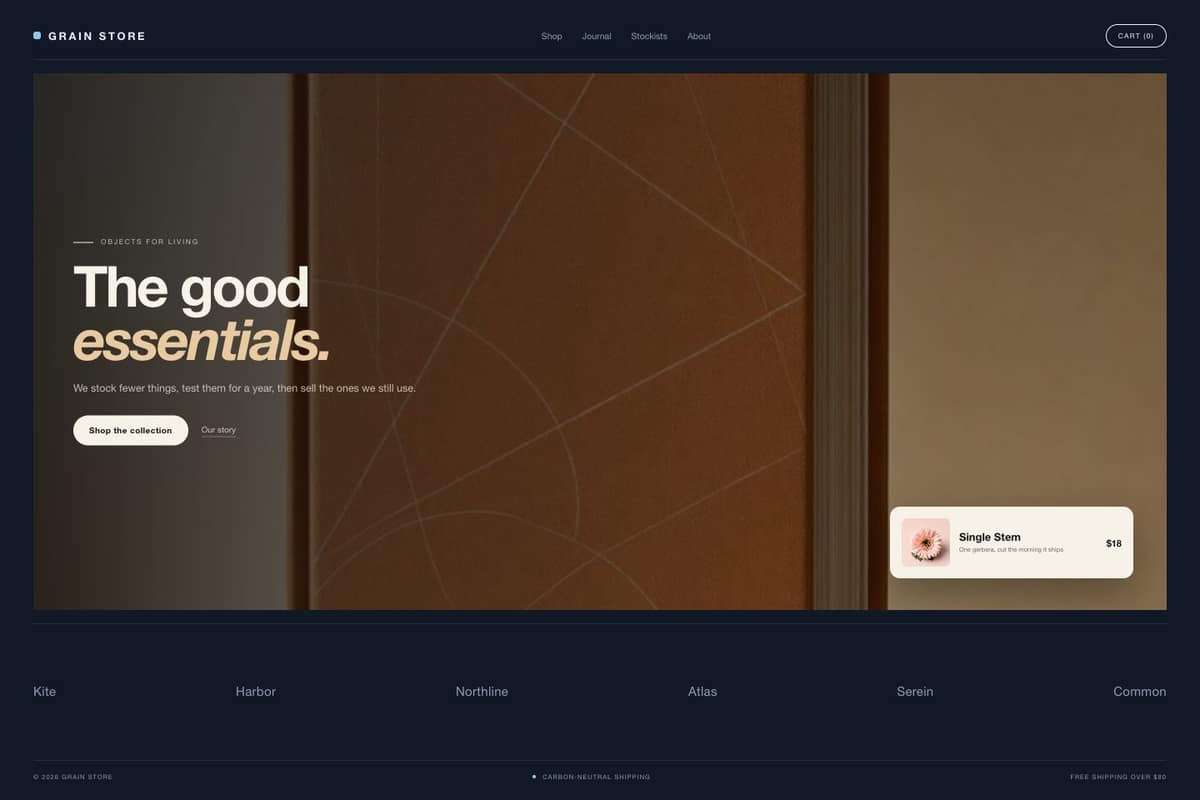 Grain Store — full page preview