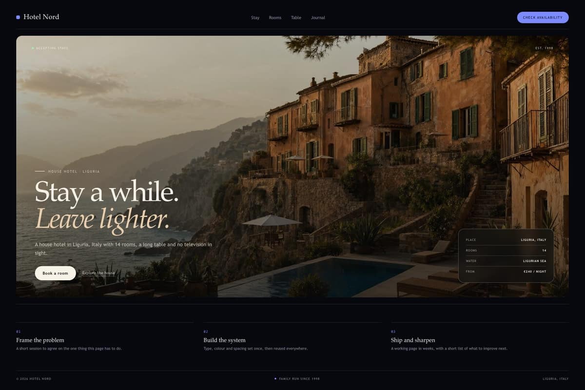 Hotel Nord — full page preview