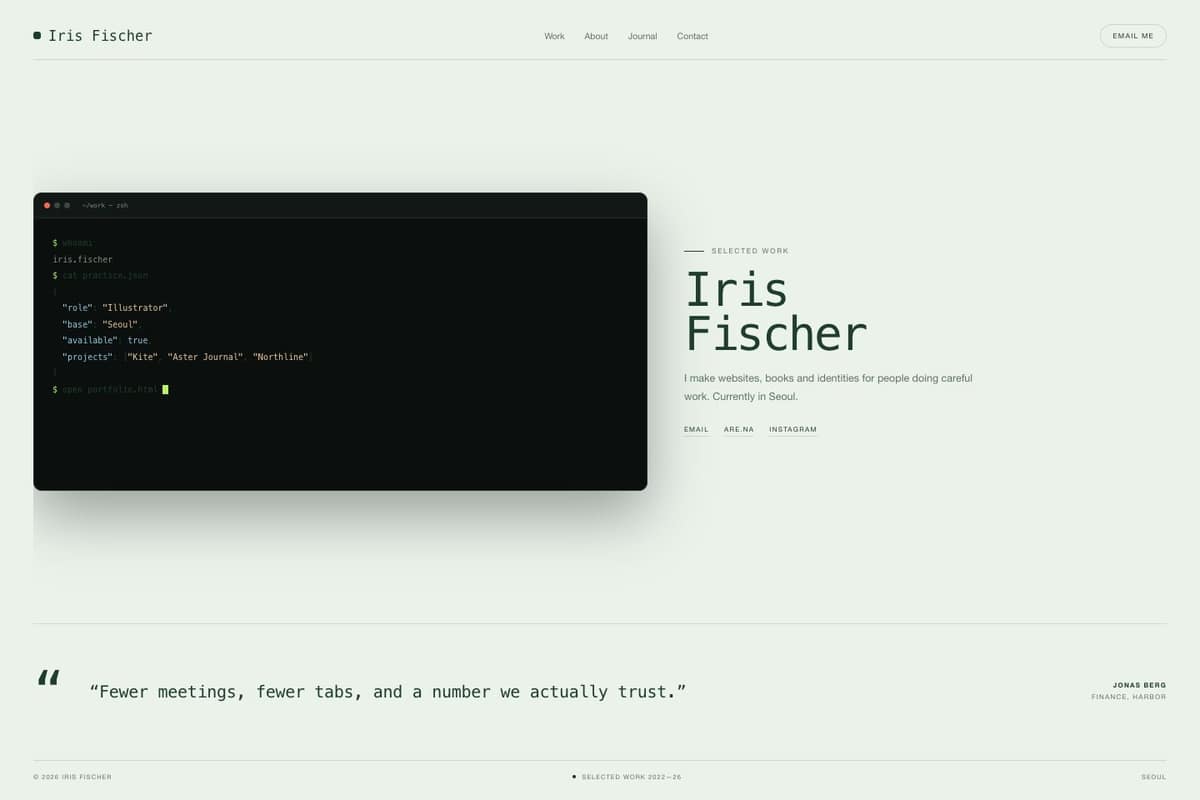 Iris Fischer — full page preview