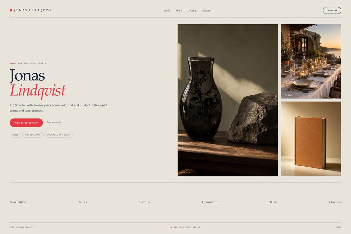 Jonas Lindqvist — full page preview