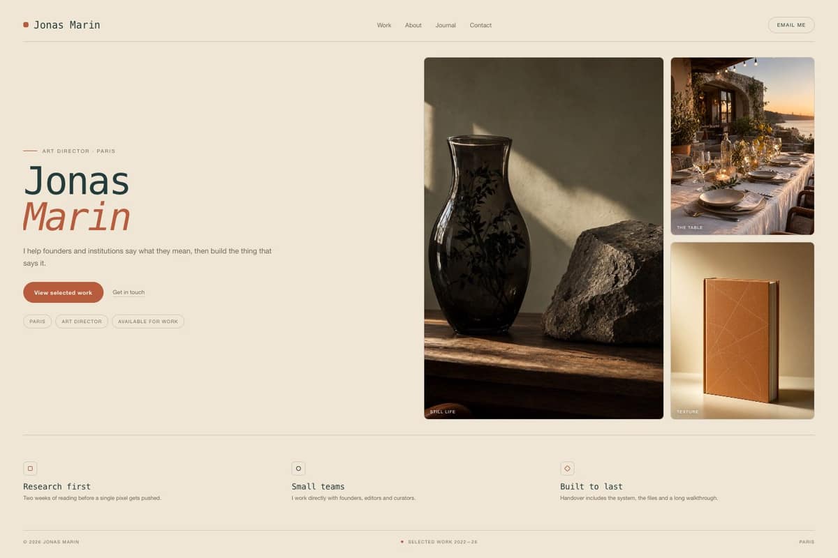 Jonas Marin — full page preview