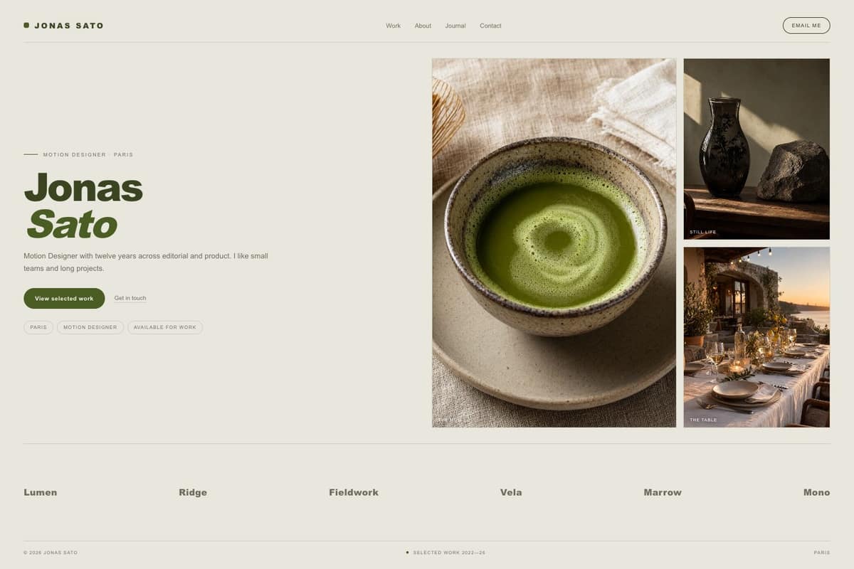 Jonas Sato — full page preview
