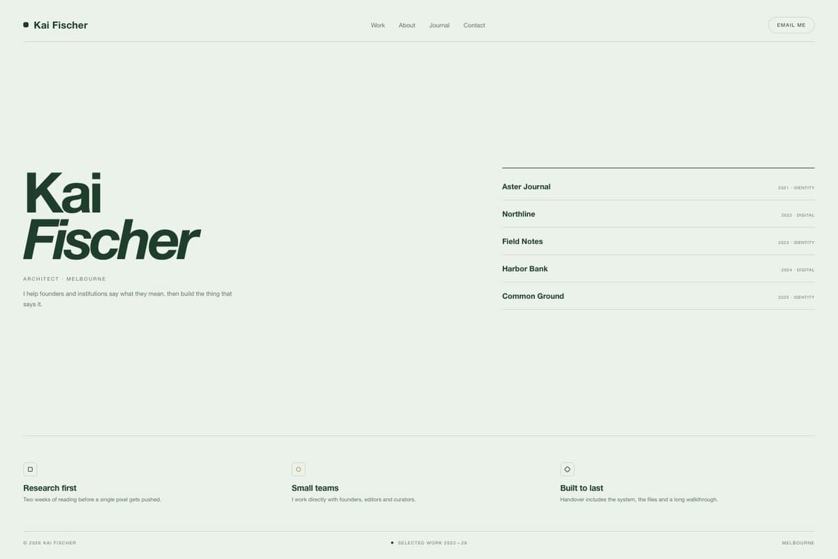 Kai Fischer — full page preview