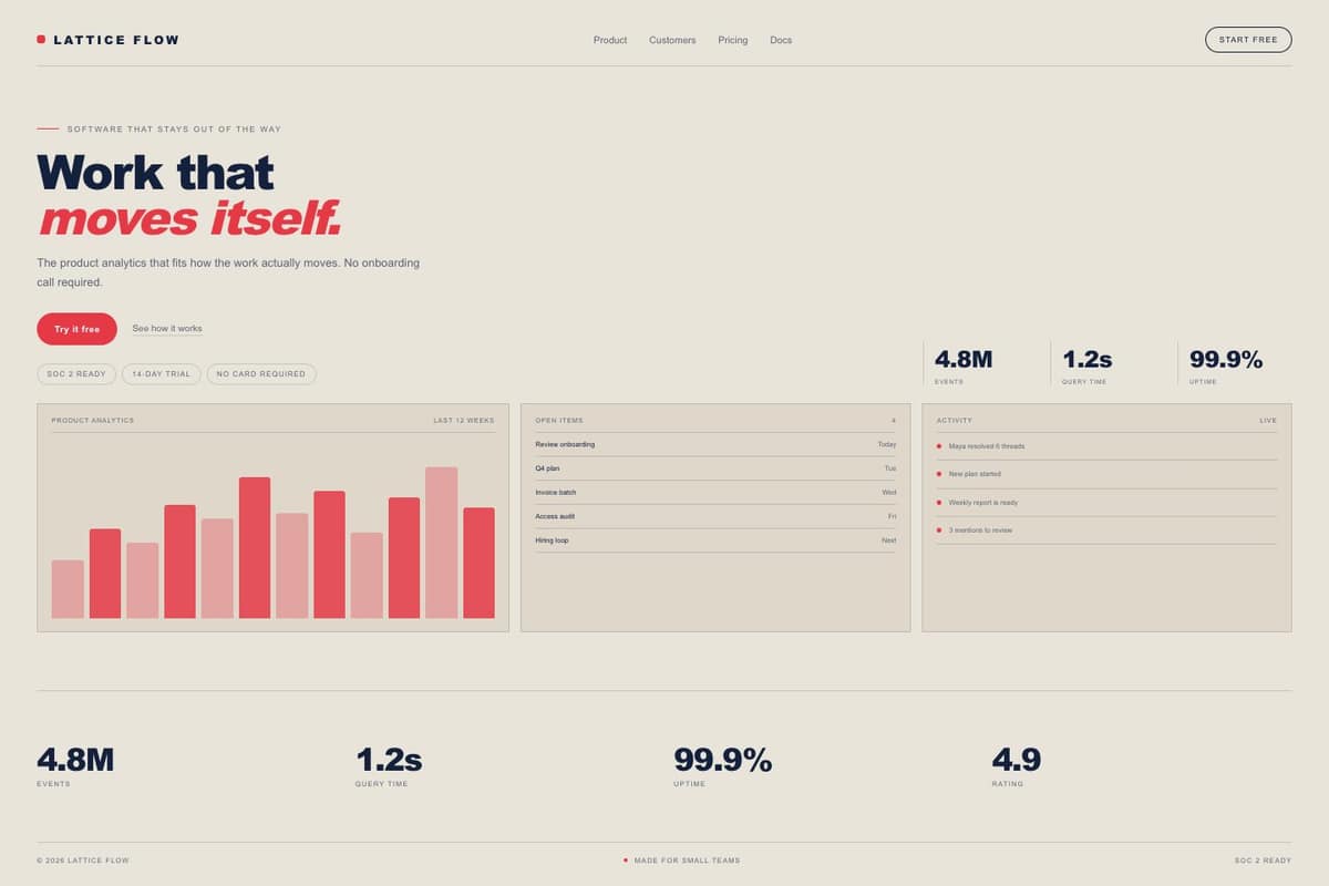 Lattice Flow — full page preview