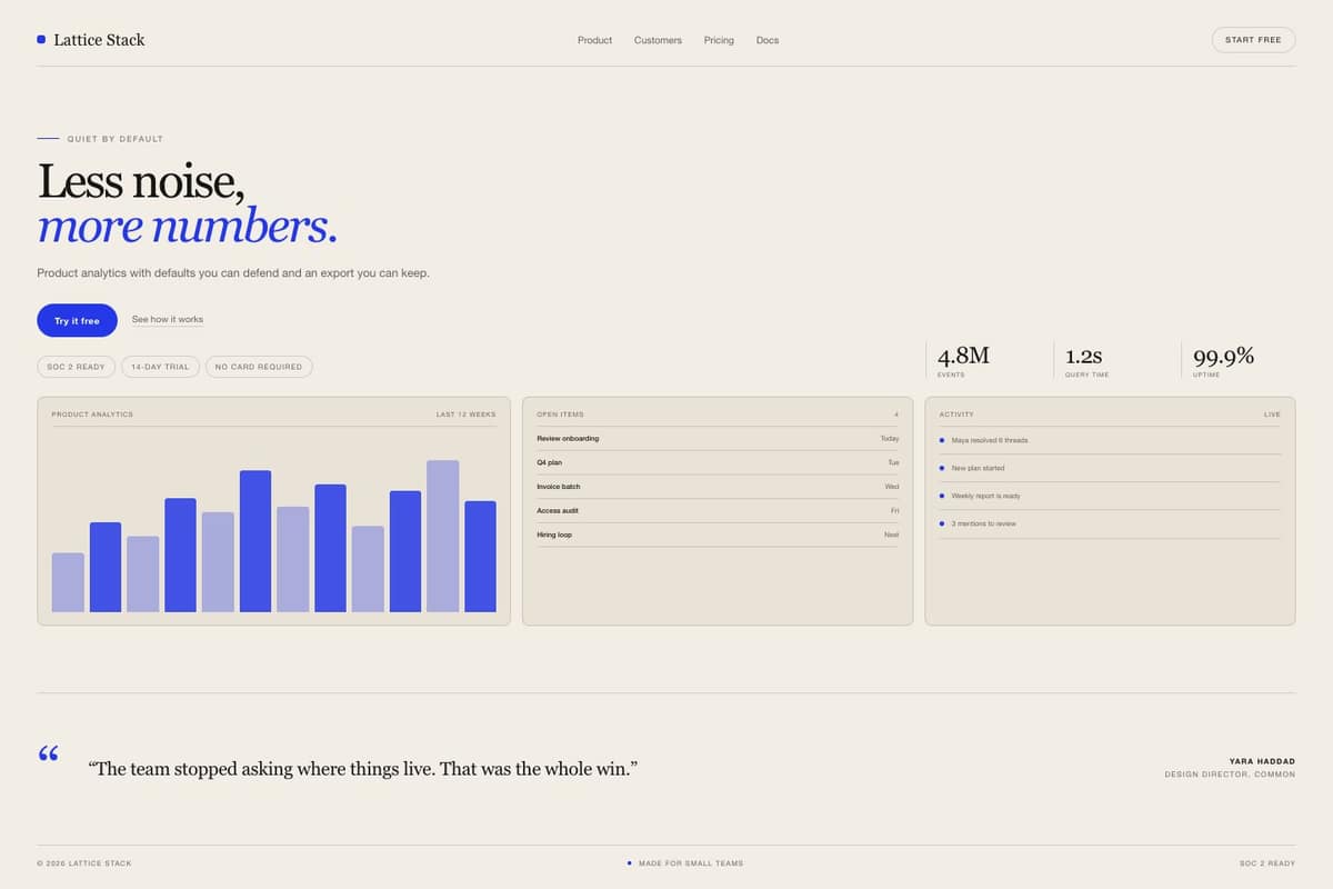Lattice Stack — full page preview