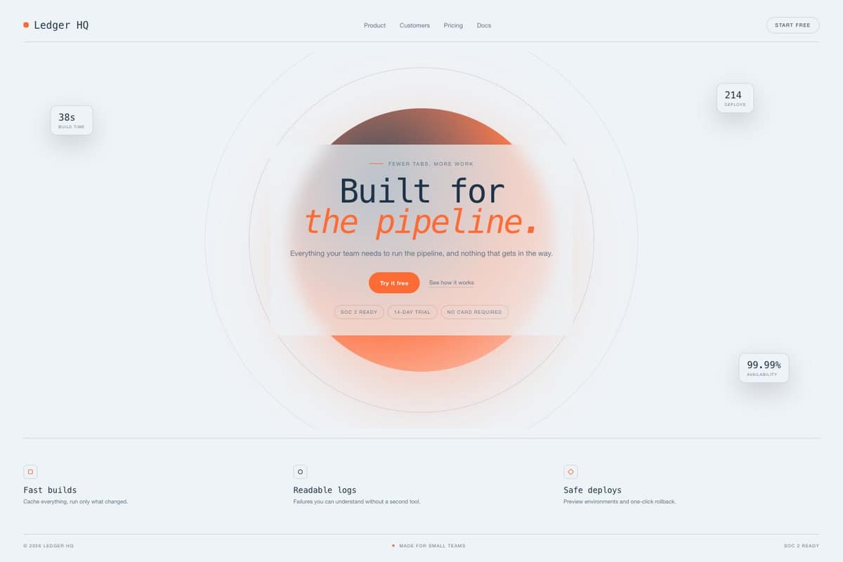 Ledger HQ — full page preview