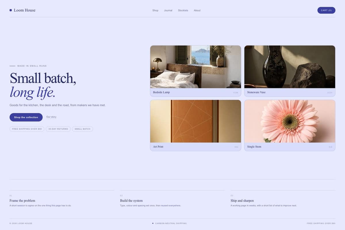 Loom House — full page preview