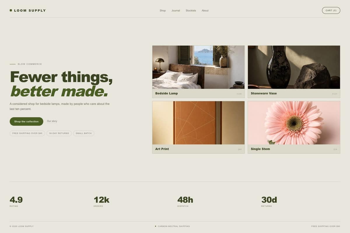 Loom Supply — full page preview