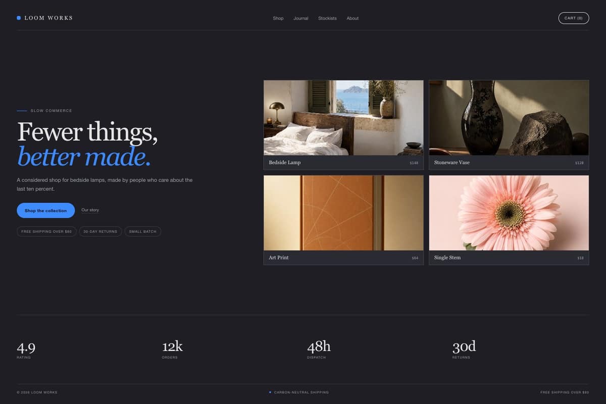 Loom Works — full page preview