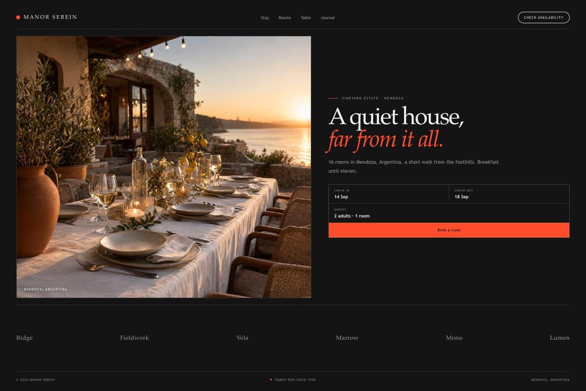 Manor Serein — full page preview