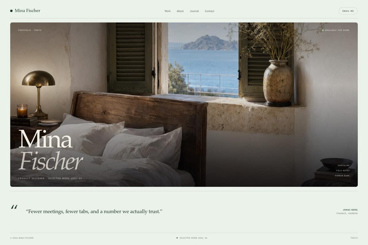 Mina Fischer — full page preview