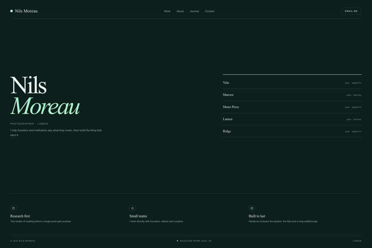 Nils Moreau — full page preview