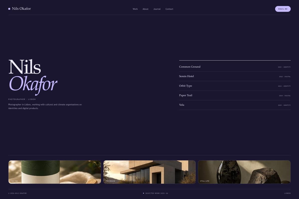 Nils Okafor — full page preview