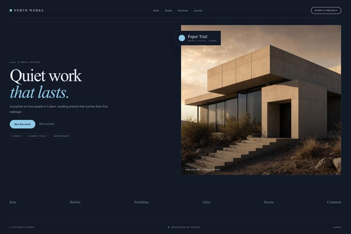 North Works — full page preview