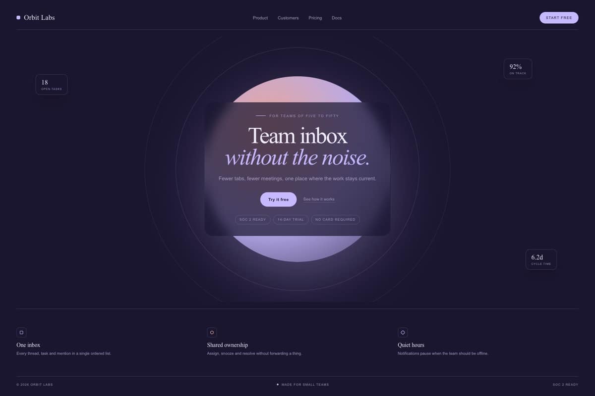 Orbit Labs — full page preview