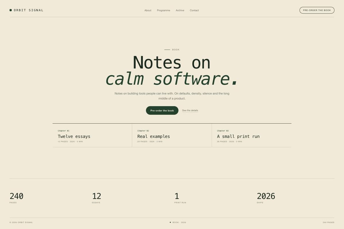 Orbit Signal — full page preview