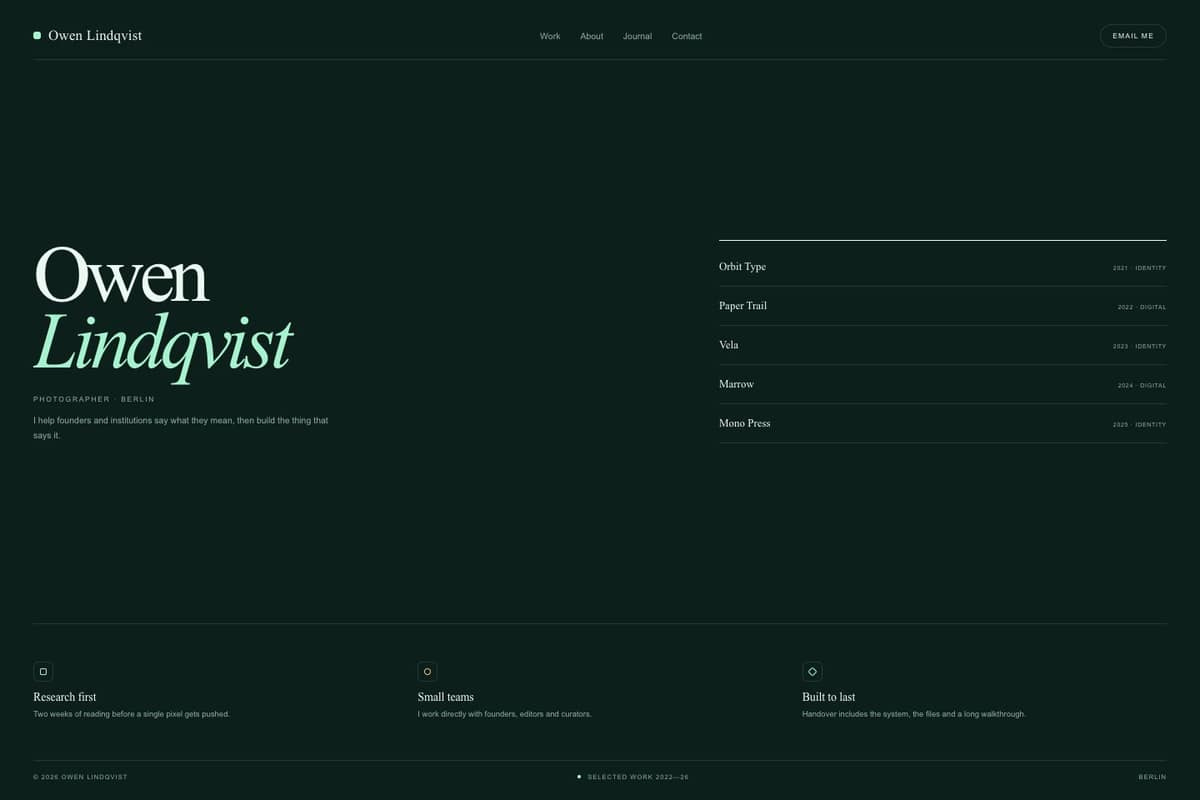 Owen Lindqvist — full page preview