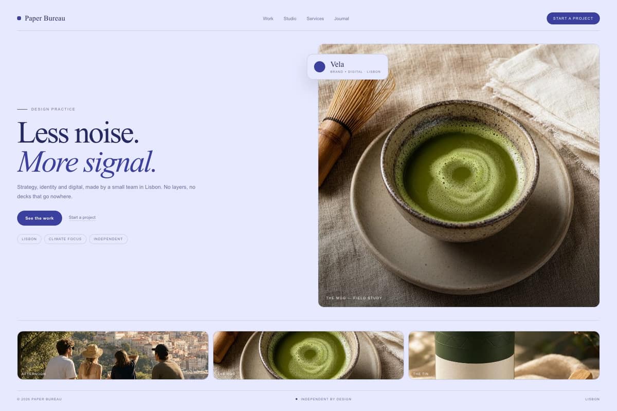 Paper Bureau — full page preview
