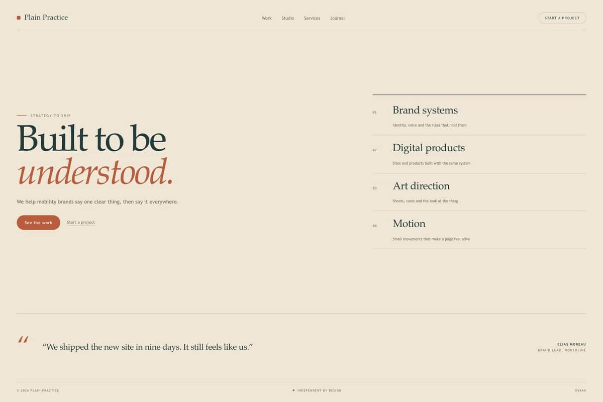 Plain Practice — full page preview