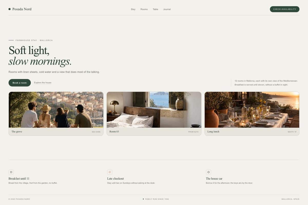 Posada Nord — full page preview