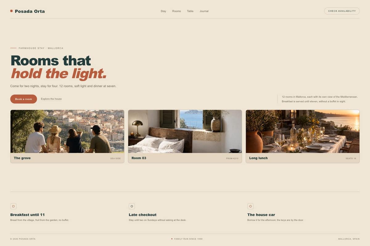 Posada Orta — full page preview