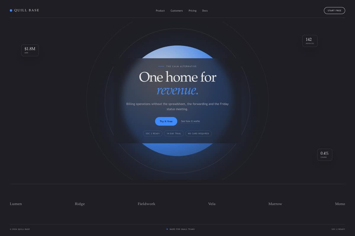 Quill Base — full page preview