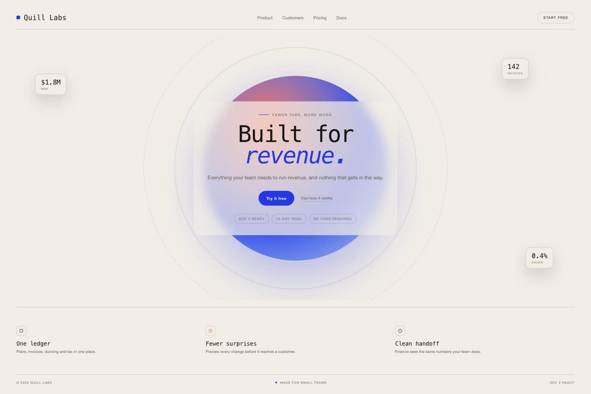 Quill Labs — full page preview