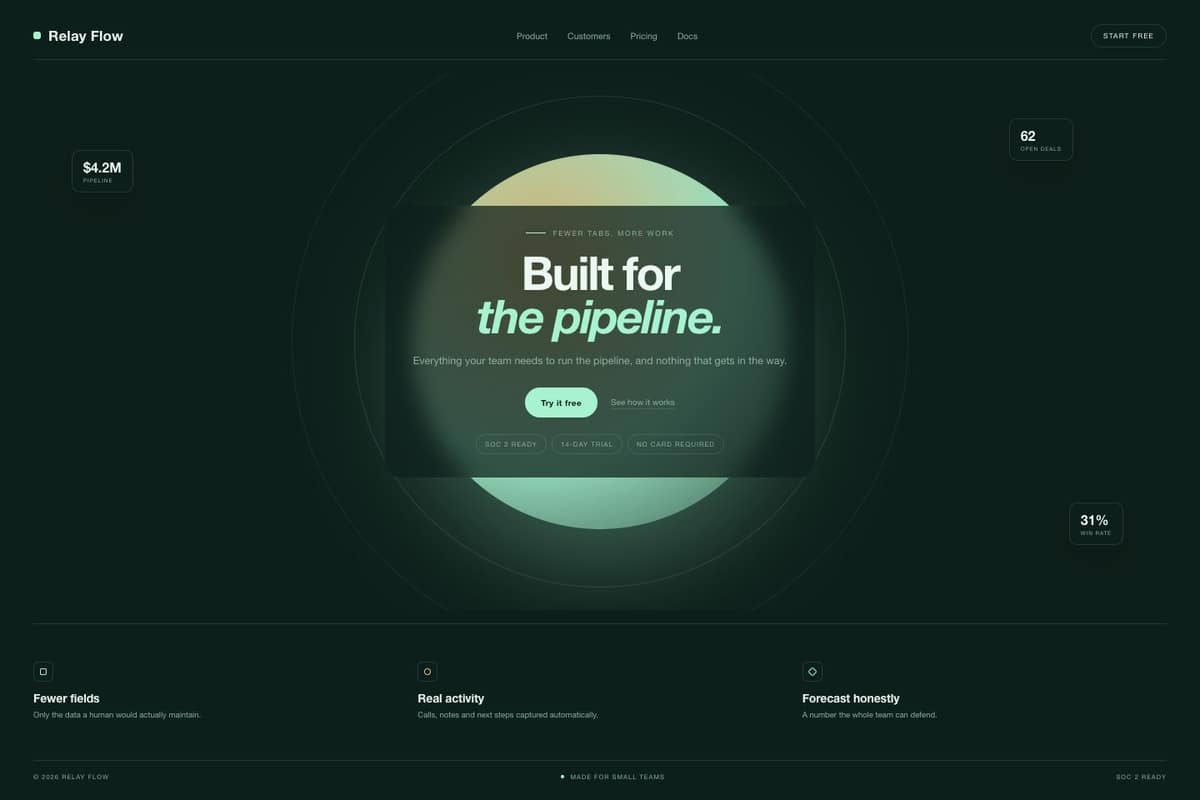Relay Flow — full page preview