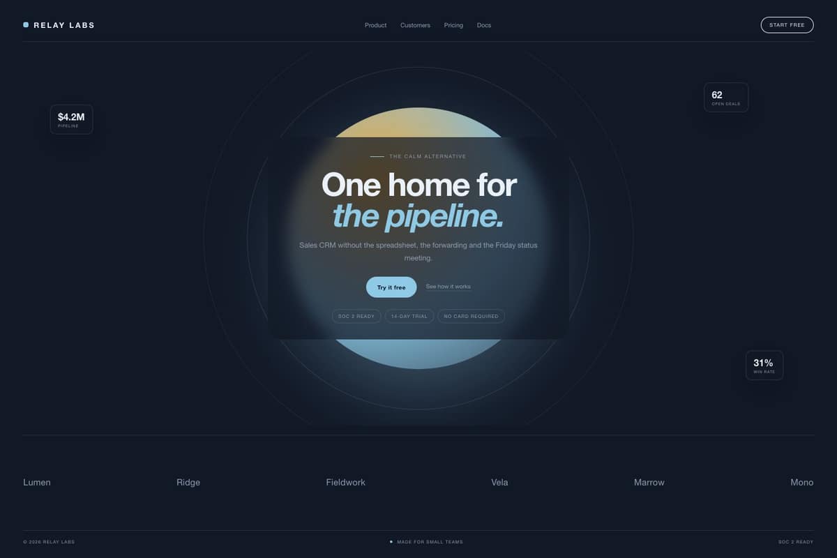 Relay Labs — full page preview