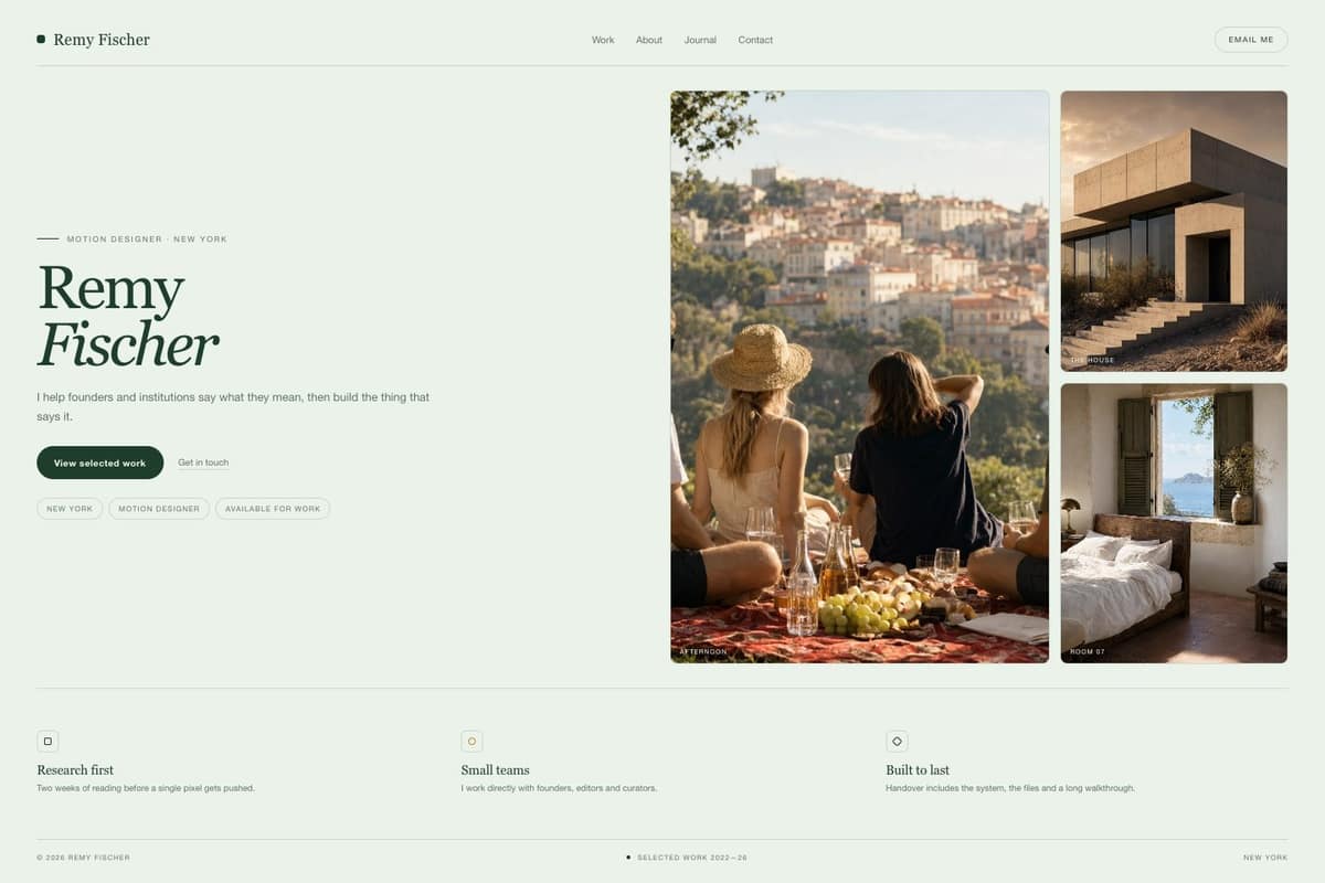 Remy Fischer — full page preview