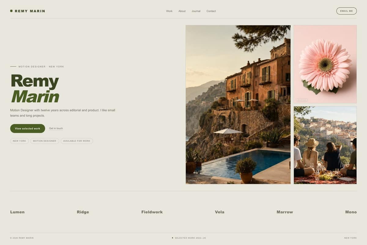 Remy Marin — full page preview