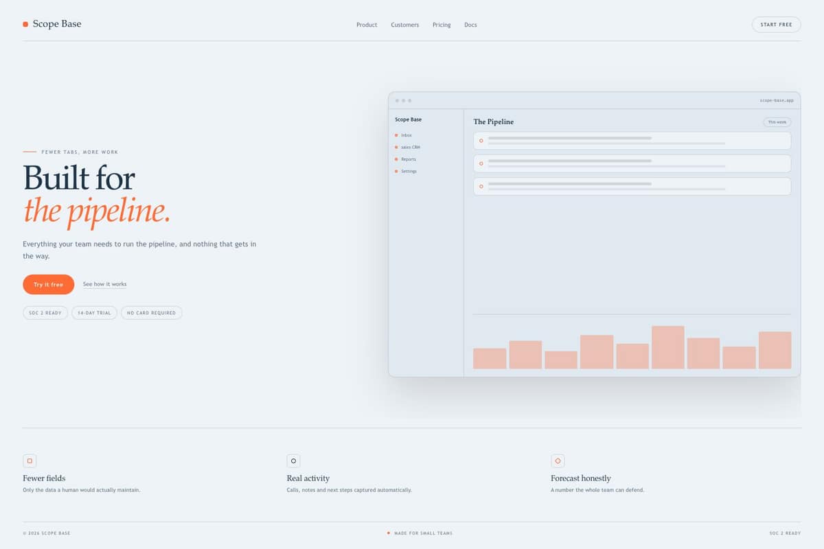 Scope Base — full page preview