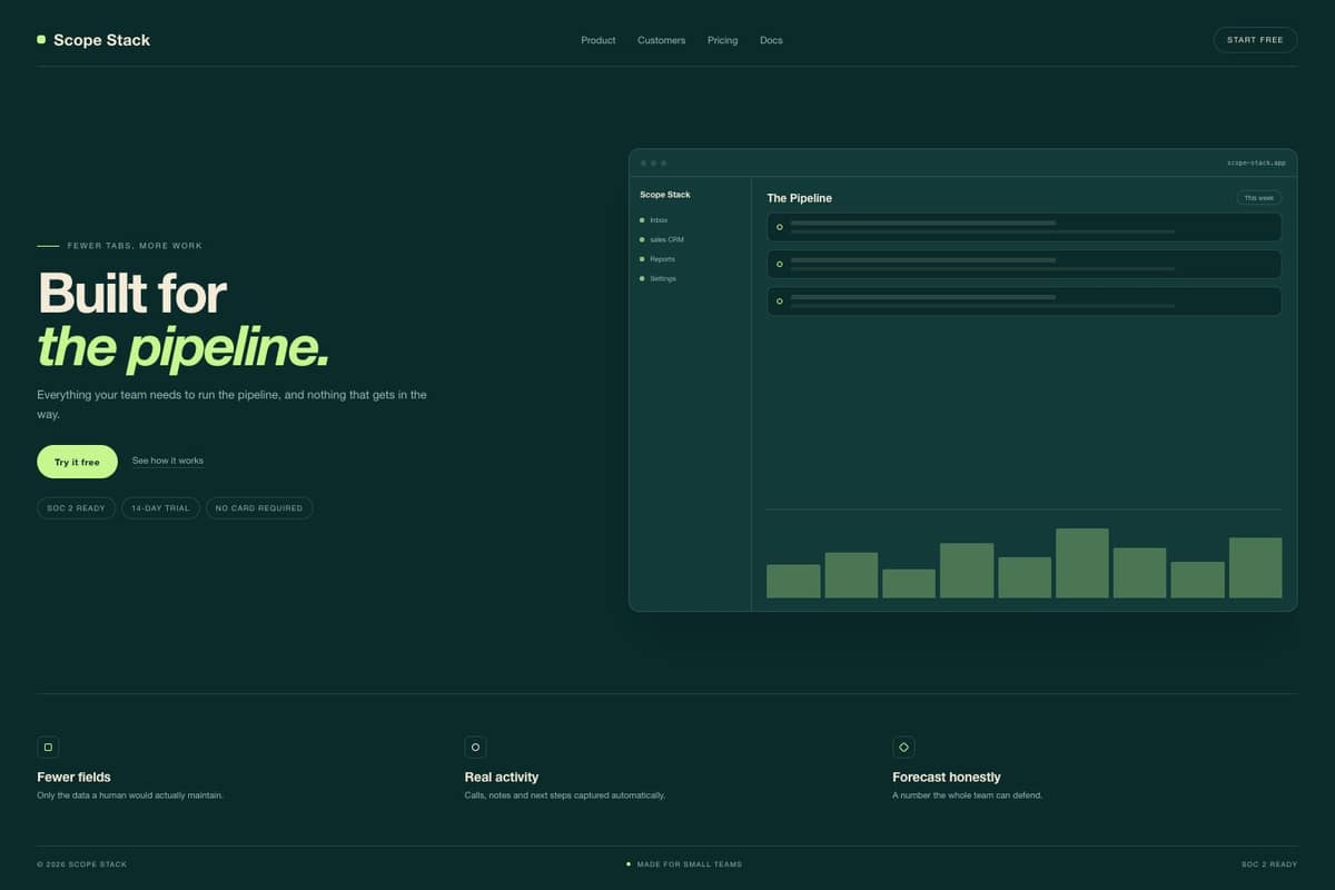 Scope Stack — full page preview