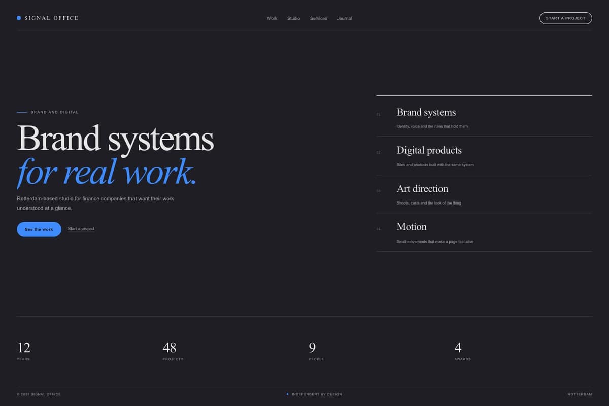 Signal Office — full page preview