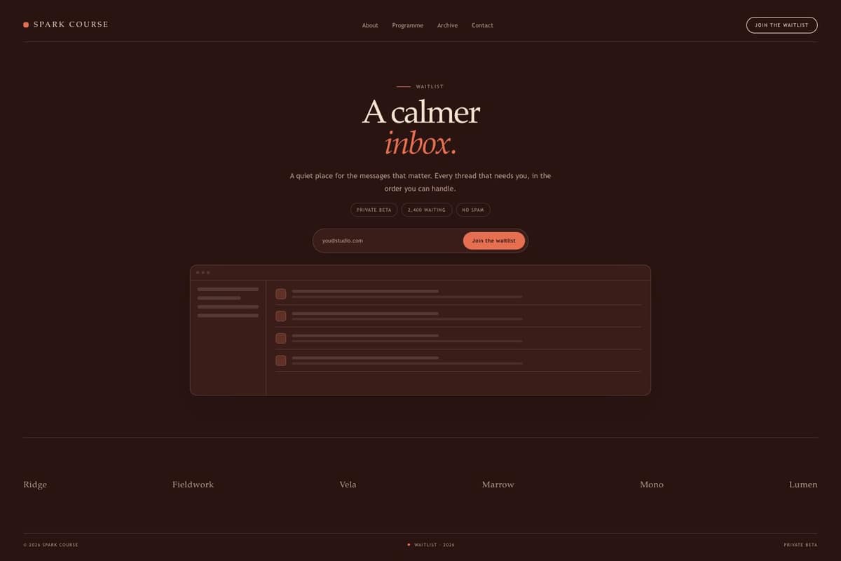 Spark Course — full page preview