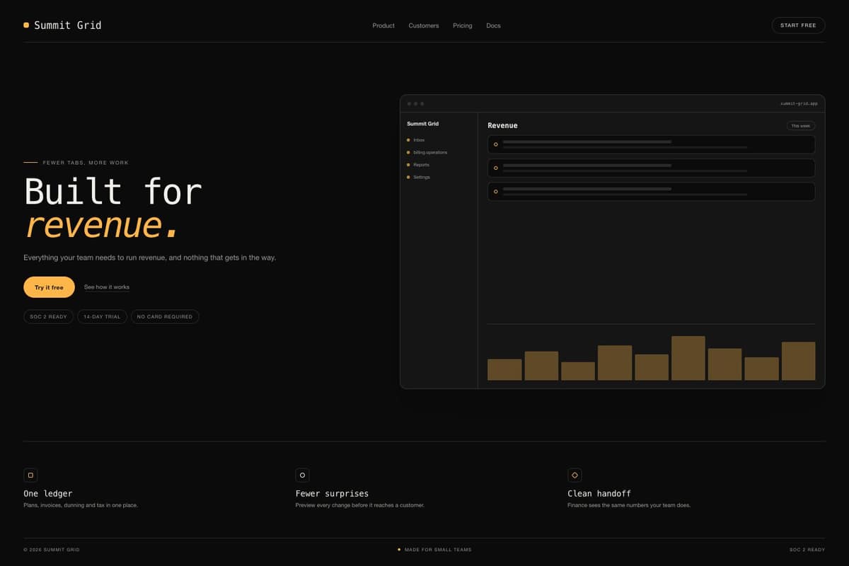 Summit Grid — full page preview