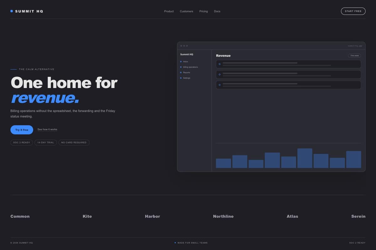 Summit HQ — full page preview