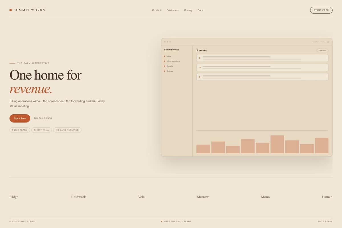 Summit Works — full page preview