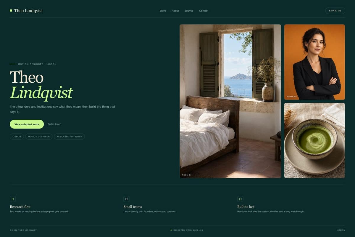 Theo Lindqvist — full page preview