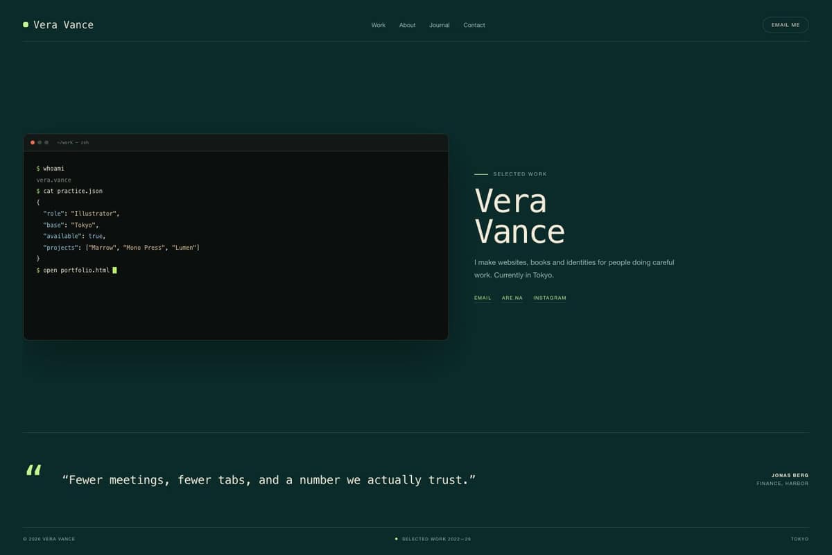 Vera Vance — full page preview