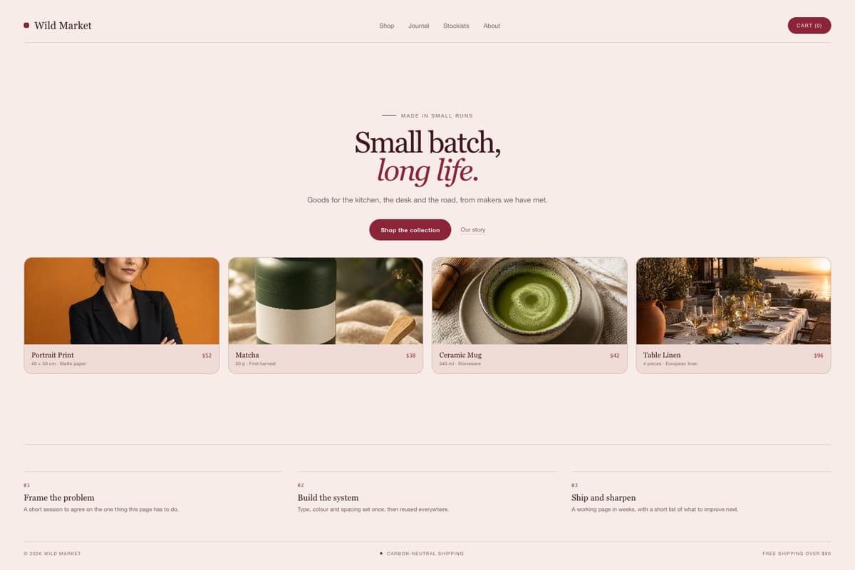 Wild Market — full page preview