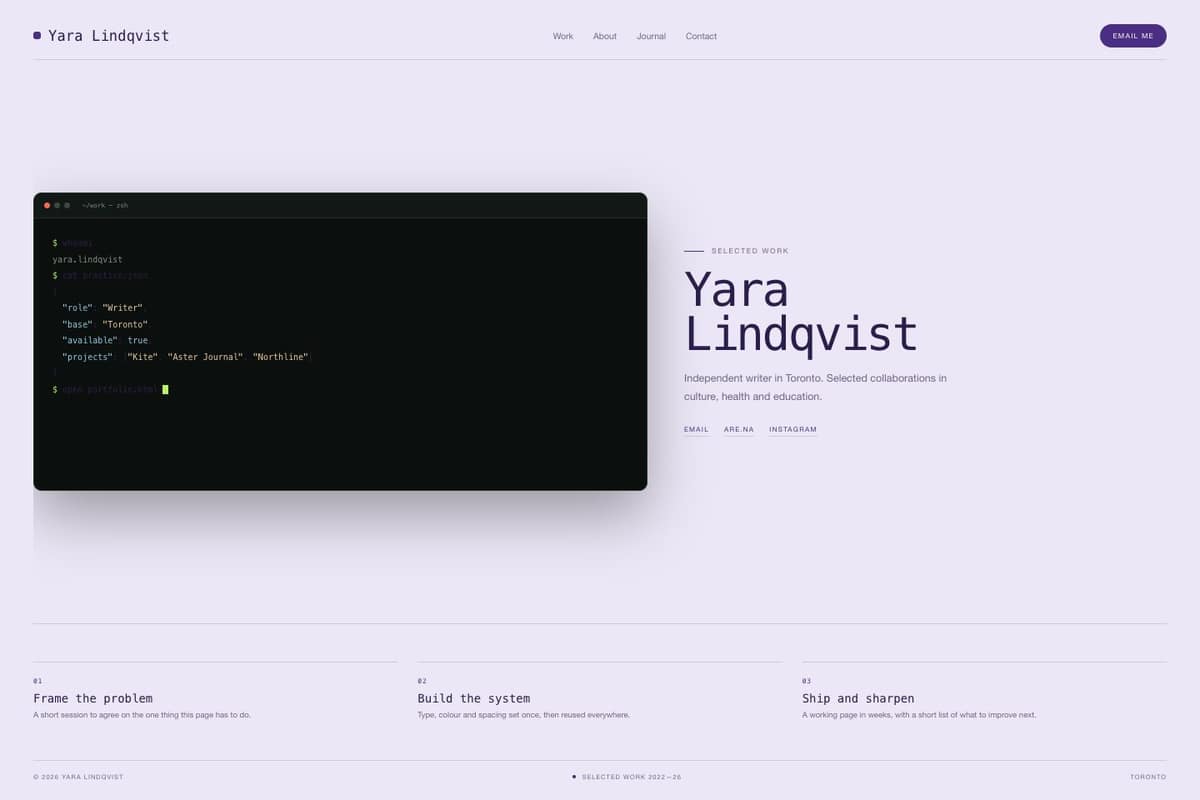 Yara Lindqvist — full page preview