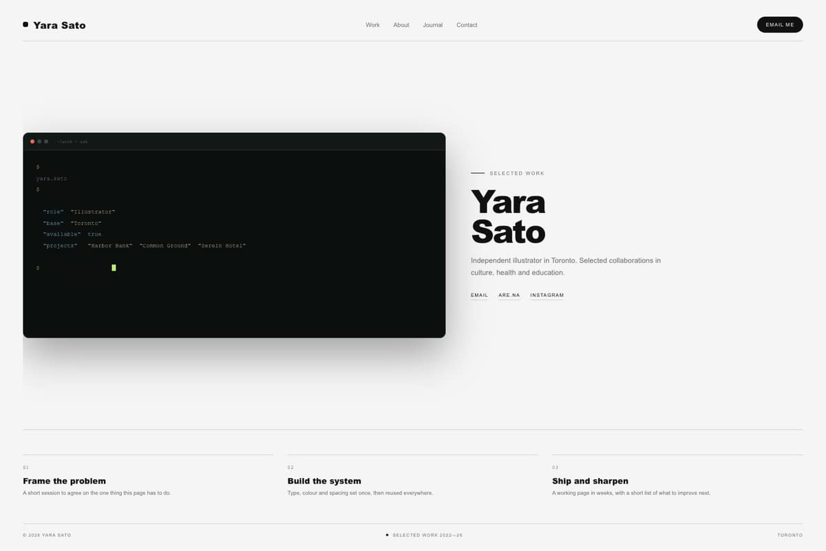 Yara Sato — full page preview