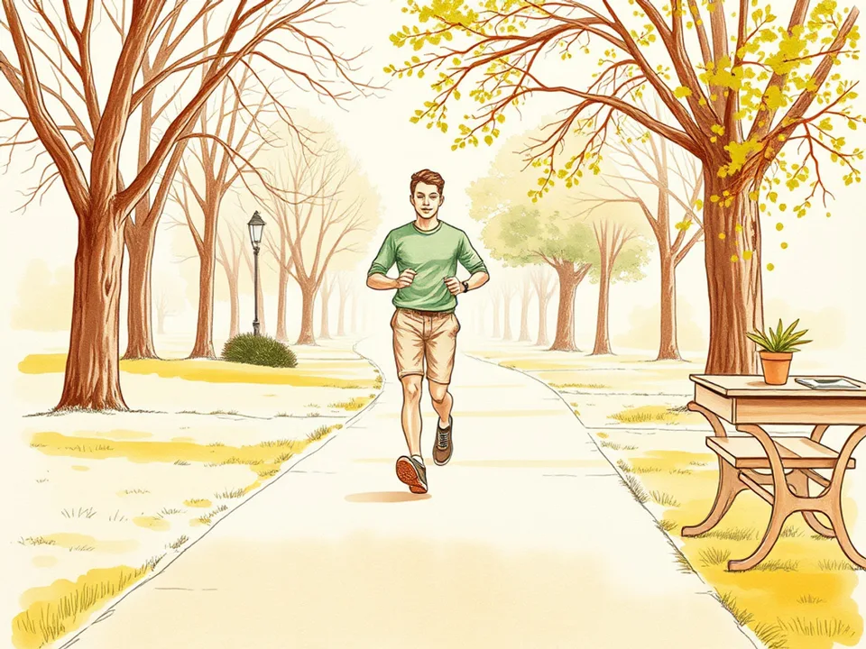 Step 12 of 12: Plan the restart before you need it. A person jogging very slowly on a park path in early morning light
