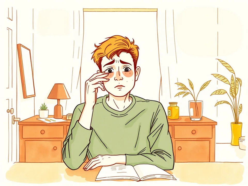 Step 10 of 12: Tell irritation apart from adjustment. A person checking a red patch on their cheek in a mirror