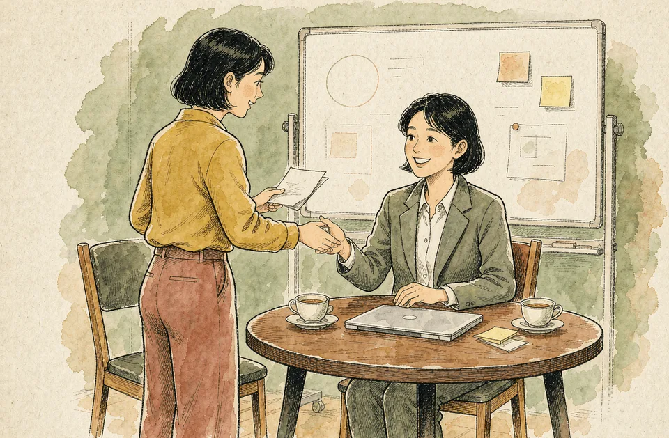 Step 3 of 12: Collect two lines of feedback from other people. 向两位同事收集一句可引用的书面反馈